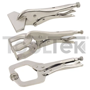 SILVERLINE 245017 SET DI MORSE PINZE PER SALDATURA 3pz LAMIERA TOOLTEK - Foto 1 di 4