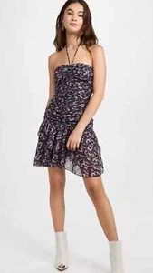 Isabel Marant Etoile Womens ILANKA Floral Printed Halter Neck Mini Dress M 38 - Picture 1 of 17