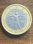 1 Euro Münze 2002 FAULT Italien Homo Vitruvianus, Leonardo da Vinci