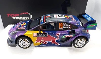 MODELLINO AUTO 1:18 TOP SPEED TSM FORD PUMA RALLY 1 LOEB WINNER MONTE CARLO 2022 - Immagine 1 di 4