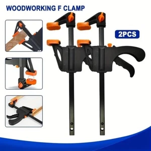 1x/2x/4x Abrazadera de barra F Abrazadera de carpintería Clip de 4"" Madera Carpintero Trinquete rápido - Imagen 1 de 6