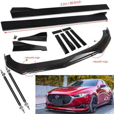 For Mazda Speed 3 6 Front Bumper Lip Spoiler-Splitter Body Kit/Side-Skirt Rear Foto 1 de 4