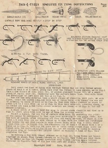 TACK-L-TYERS simplified fly tying instruction, brochure vintage 1936 - Picture 1 of 1