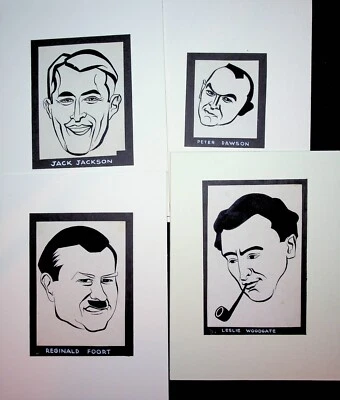 8-Orig. John Musgrave-Wood Pen&Ink Caricatures-Daily Mail-1930's Musical Celebs - Image 1 of 2