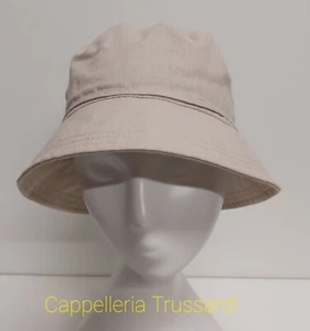 CAPPELLO DONNA CLOCHE PESCATORE ESTIVO LINO COTONE BEIGE LEGGERO - Foto 1 di 4