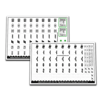 BRICKSTICKERSHOP Adesivo di ricambio per set 7745 - treno passeggeri City Express alta velocità
