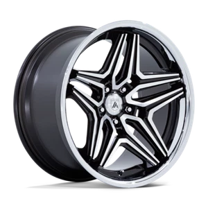 Asanti Black - ABL-46 DUKE - GLOSS BLACK MACHINED - 20x9 - 5x120 - Picture 1 of 1
