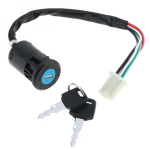Electric 4 Wire Key Ignition Start Switch Keys Lock For Motorcycle Scooter - Picture 1 of 7