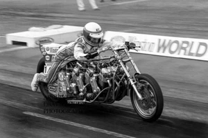 Honda CB750 Russ Collins Triple Top Combustible Dragster Años 70 Moto Drag Race - Imagen 1 de 1