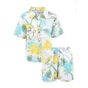 Nickelodeon Baby Shark Toddler Boy 2 Piece Woven Short Set short sleeve cream 5T - Picture 1 of 5