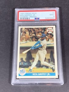 Ken Griffey Jr. 1991 Front Row #3 Homers Promo, Low Population 8, PSA 9  MINT 