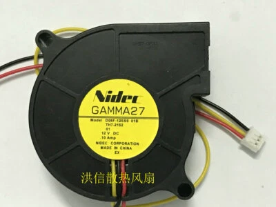 1pcs  Nidec GAMMA27 D06F-12SS9 01B DC12V 0.10A 6cm 6025 centrifugal fan 3pin - Image 1 of 2