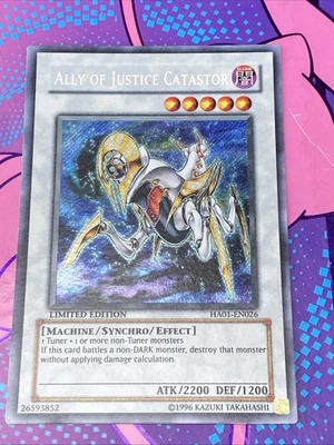 Yugioh! Card TCG Ally of Justice Catastor HA01-EN026 Secret Rare Limited Edition - Image 1 of 2