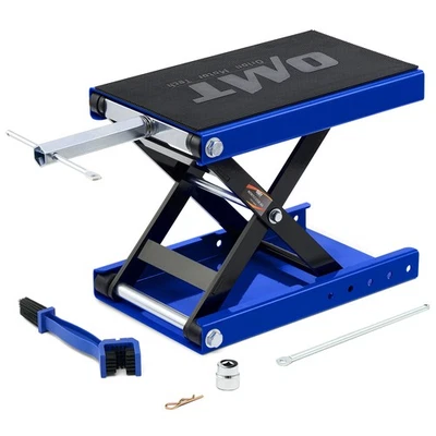OMT Motorcycle Service Lift Steel Scissor Lift Jack 500kg Motorbike Stand Blue - Imagem 1 de 4