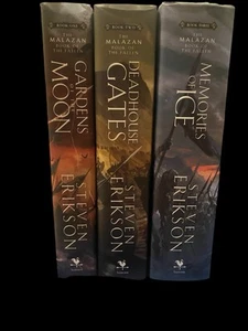 Malazan Book Of The Fallen Broken Binding Books 1-3 Signed - Picture 1 of 8