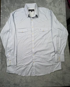 Lucchese Classic Button Up Herren XXL Langarm Western Oberteil AOP Blau - Bild 1 von 12