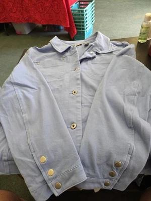 Vintage Nordstrom Casual Jacket Light Blue Button Up Light Denim XL L? - Image 1 of 4