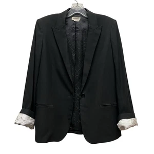 Zadig & Voltaire Vedy Crepe Spi Blazer Jacket Black Womens Size EU 38 US Med - Picture 1 of 9