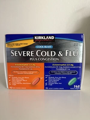 Kirkland Signature Gripe Severa Más Tapas de Congestión, 168 unidades Foto 1 de 2