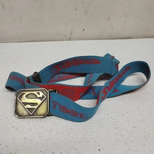 Vintage 1944 Superman Belt Buckle w/ Super Powers Cloth Belt by Lee - Picture 1 of 8