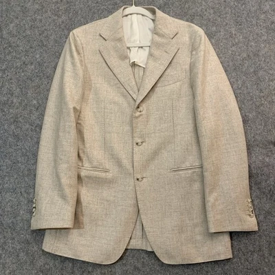 Blazer Suitsupply Hombre 40r Lana Solbiati 3 Botones Beige Tostado Brezo Foto 1 de 4