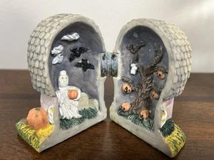 Grabstein Medaillon Stil Spukhaus Halloween Dekoration 2,5" hoch Vintage - Bild 1 von 9