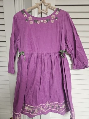 VESTIDO MINI BODEN GIRLS Púrpura PANA TALLA 9/10 Forro Animales Manga Larga Foto 1 de 4