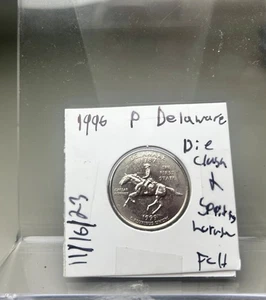 1999 P Spitting Horse Die Crack Error Delaware State Quarter - Picture 1 of 3