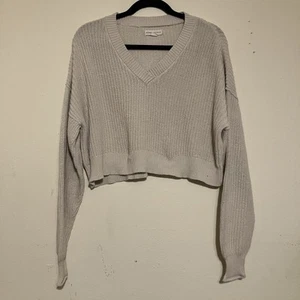 Maglione donna Aeropostale taglia M maglia pullover cropped avorio - Foto 1 di 5