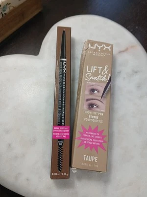 NYX Micro Brow Precise Eyebrow Pencil- TAUPE + Lift Snatch Brow Tint Pen Taupe - Image 1 of 2