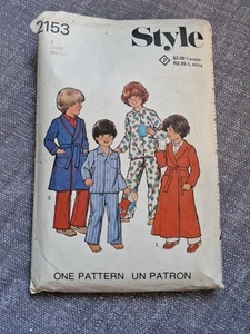 Kids Nightwear Sewing Pattern Style 2153 Age 5 - Picture 1 of 8