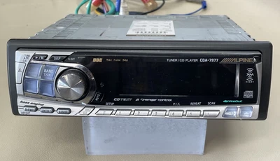 Old School Alpine CDA 7977 Tuner/CD Player, 4V Pre-out, Video Available - Image 1 of 4