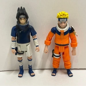 Vintage 2002 Masashi Kishimoto Uchiha Sasuke & Naruto Uzumaki Action Figure Lot - Picture 1 of 15