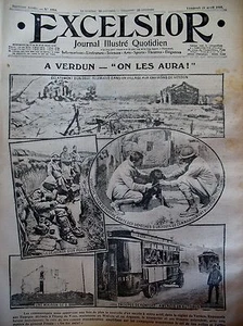 WW1 VERDUN EPARGES ENTRETIEN DES ROUTES RUSSES A TREZIBONDE EXCELSIOR 21/4/1916 - Picture 1 of 1