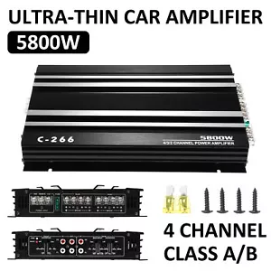 Amplificatore Auto Camion 5800W 4 Canali Stereo Audio Altoparlante Amplificatore Sistema Dispositivo U2Z1 - Foto 1 di 12
