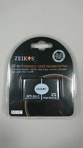 Zeikos 57-in-1 Memory Card Reader / Writer USB 2.0 High Speed Data Transfer New - Picture 1 of 2