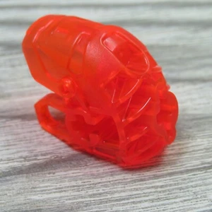 LEGO Bionicle - 64262 - Head Connector Block - Glatorian - Trans. Neon Orange - Picture 1 of 6