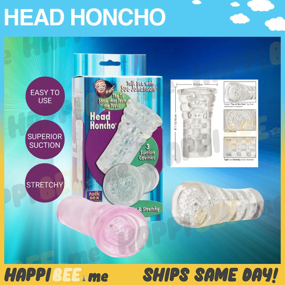 Juguete sexual masculino Head Honcho Pocket Pussy Sue Johanson🍯Masturbador Stroker manga Foto 1 de 4