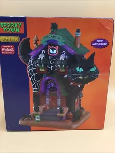 Lemax Spooky Town Meow Mansion Figurine Michaels Rare Halloween Collectible - Picture 1 of 15