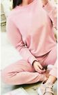 Ladies Long Sleeve Plain Lounge Wear Set Casual Comfy Two Piece Womens Tracksuit