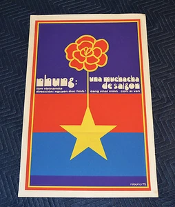 Póster original de la película serigrafía cubana 1975. Colgó a la niña de Saigón. Vietnam. - Imagen 1 de 3