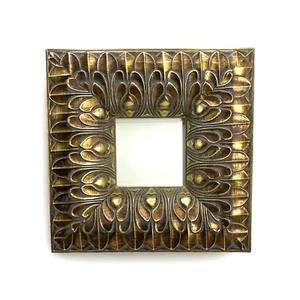 Decorative Beveled Ornate Inward Slope Golden Bronze Picture Frame, 4x4"in Photo - Bild 1 von 22