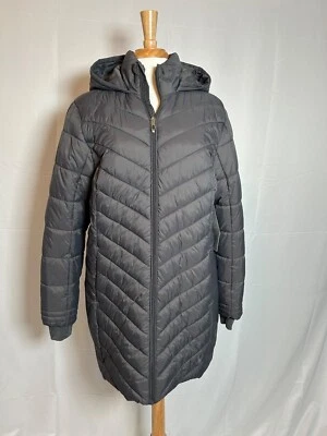 Abrigo Spyder Puffer Mujer M Negro Ilimitado Aislado Con Capucha Largo Cremallera Completa Logo Foto 1 de 4