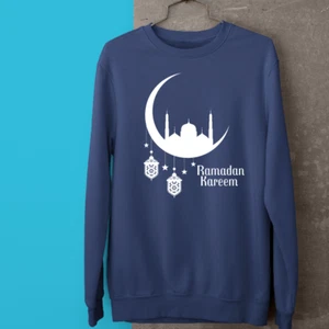 Ramadan Kareem Islamic Sweatshirt Muslim Religious Prayer Mosque Festival Gifts - Picture 1 of 24