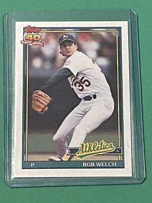 Bob Welch - 1991 Topps #50 - Oakland Athletics Baseball Card - Image 1 of 2