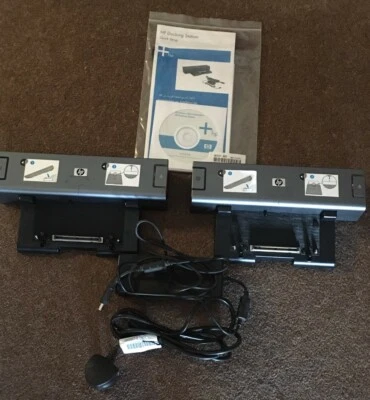 2 x HP Docking Stations HSTNN-IX01  EN488AA, with Dual  Link DVI & AC Adapter - Image 1 of 3