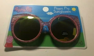 Peppa Pig Sunglasses 100% UV Protection Glitter Pink Round NEW - Picture 1 of 1