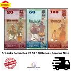 SriLanka Banknotes 20 50 100 Rupees UNC Genuine Note FreeShipping