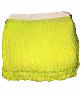 1m 20cm drop Tassel Fringe / Fringing Trim lace trimming Neon yellow - Picture 1 of 1