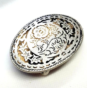 Buckle Closure Buckle Oval Country Roses Metal Masiv 33g for 30mm Belt - Picture 1 of 3